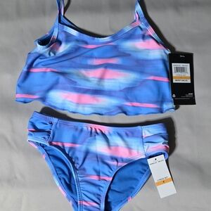 Blue and Pink Under Armour Two-Piece Swimsuit NWT